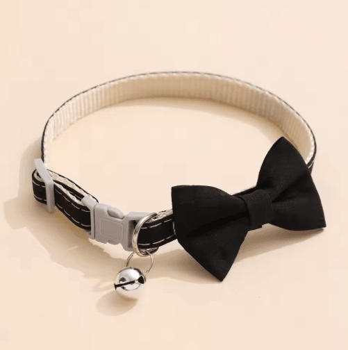 BellaBow Adjustable Pet Collar – Cute Bow Tie Collar with Bell for Cats & Small Dogs