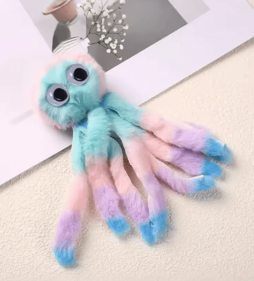Octopus Plush Cat Toy with Catnip for Chewing, Kicking, and Interactive Play