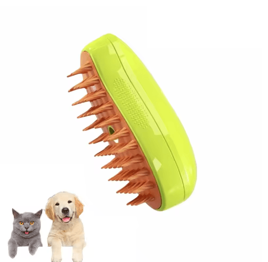 SteamMist 3-in-1 Pet Grooming Brush for Cats & Dogs