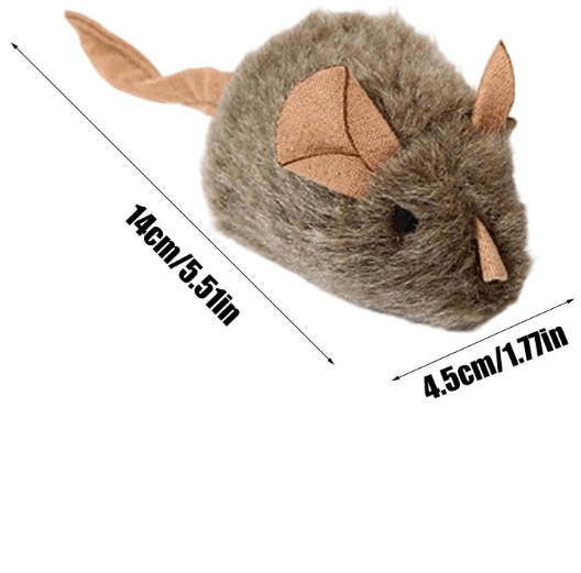 Squeaky Mouse Plush Cat Toy Set for Chewing & Interactive Play