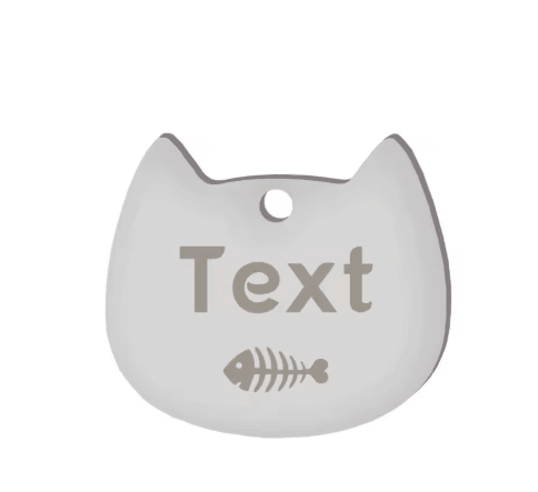 Personalized Stainless Steel Pet ID Tag with Custom Photo and Name Engraving