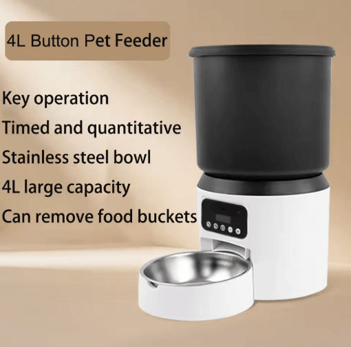 Smart 4L Automatic Pet Feeder with Camera & Timed Feeding Control