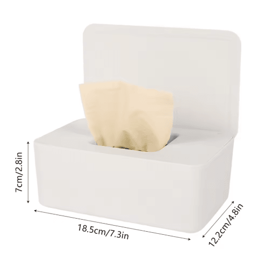 Dustproof Wet Wipes Dispenser Box with Lid – Portable Tissue Storage Organizer