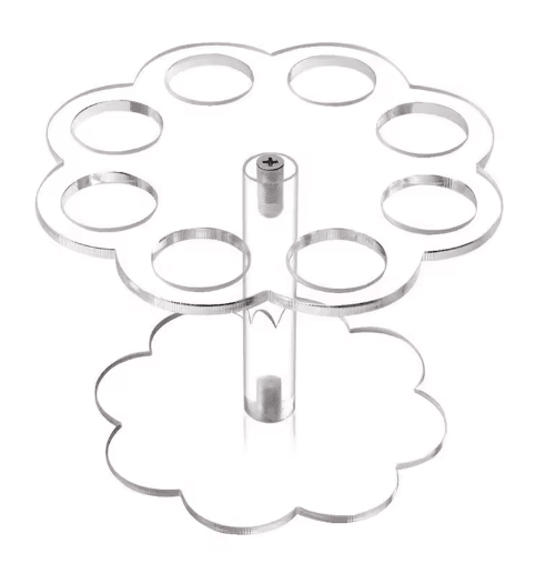 Acrylic Ice Cream Cone Stand Transparent Dessert Display Rack with 4/6/16 Holes for Parties & Events