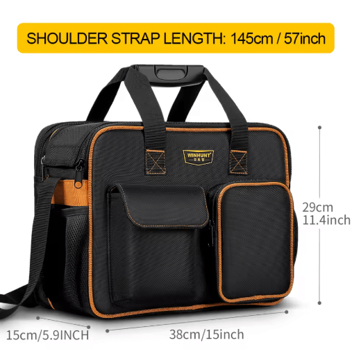 Heavy Duty Electrician Tool Bag – Large Capacity Multi-Functional Repair Tool Organizer