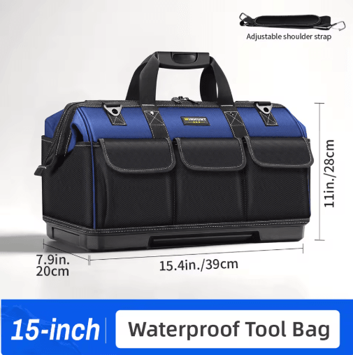 WINHUNT Heavy-Duty Canvas Electrician Tool Bag Large Capacity Multi-Functional Tool Organizer