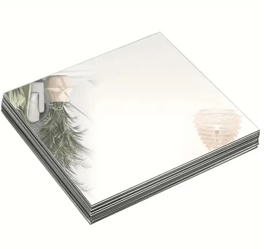 1/3/5pcs Elegant Acrylic Mirror Tray Set – 8-Inch Square Mirror Tray for Wedding & Table Centerpieces