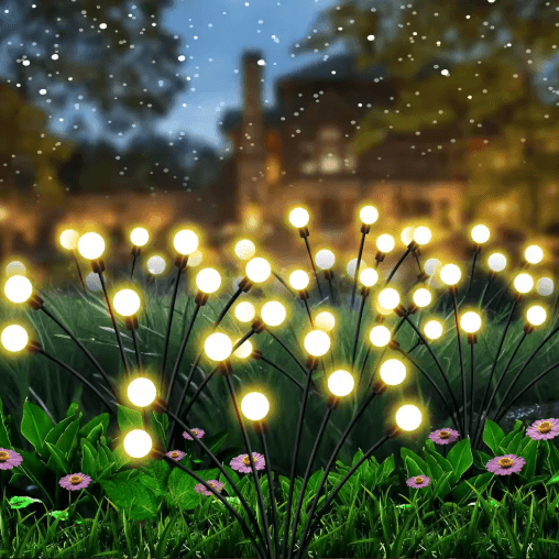 10-LED Solar Firefly Garden Lights – Waterproof Swaying Outdoor Landscape Lighting