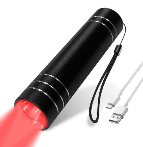 Portable Red Light Therapy Lamp – 660nm Red & 850nm Infrared LED Therapy Torch with Timer
