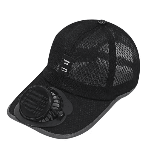 Breathable Sun Hat with Solar Fan – USB Rechargeable Cooling Baseball Cap for Outdoor Activities