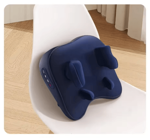 Wireless Shiatsu Neck & Shoulder Massage Pillow with Heat – Electric Trapezius Massager for Home & Car