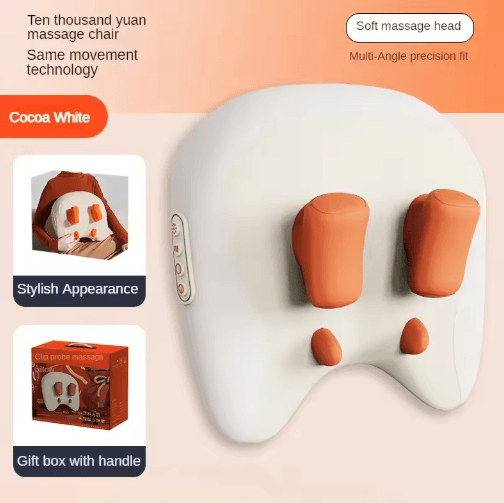 JAIYORL Wireless Shiatsu Trapezius Massage Pillow with Heat – Rechargeable Neck, Shoulder & Back Massager
