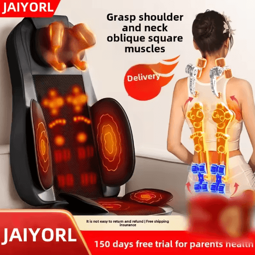 Upgraded Full Body Massage Chair Cushion with Shiatsu Neck, Back & Waist Massage