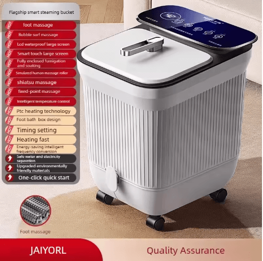 Electric Heated Foot Spa Bath with Automatic Massage & Remote Control