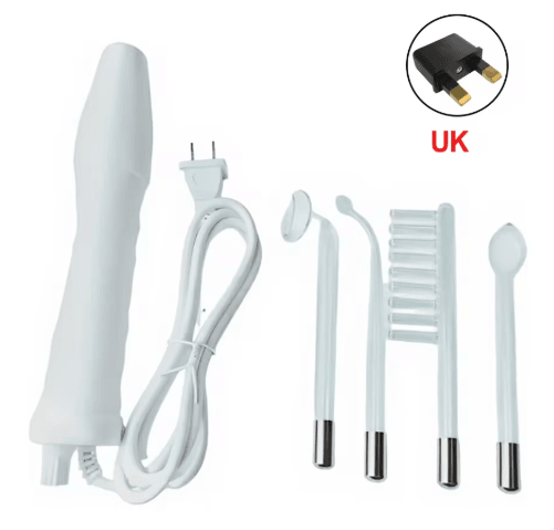 4-in-1 High Frequency Facial Wand with Glass Electrodes for Skin Care & Spa Treatments