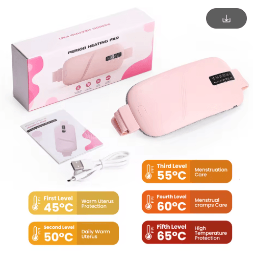 Electric Heating Pad Belt for Menstrual Comfort with Vibration Massage & Adjustable Heat