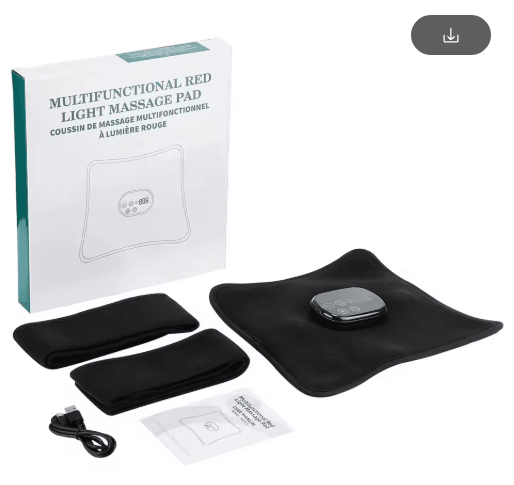 LED Heated Massage Wrap with Vibration for Shoulder, Waist & Knee – Adjustable Heating Pad