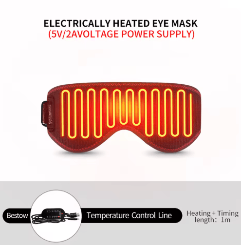Electric Heated Eye Mask with Warm Compress – 3-Level Heating Eye Pad for Dry Eye Comfort & Restful Sleep