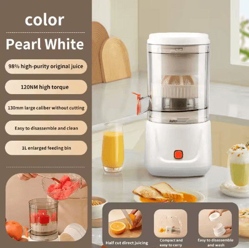 USB Rechargeable Portable Electric Citrus Juicer – 7.4V Orange, Lemon & Fruit Juice Squeezer Blender