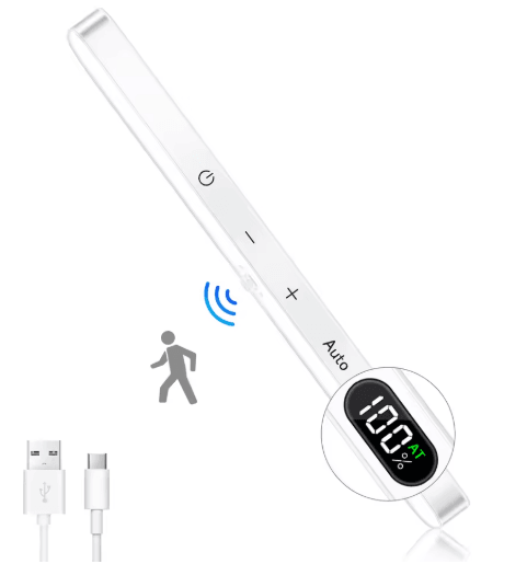 WILLED 60-LED Rechargeable Under Cabinet Light – Motion Sensor Touch Light Bar with Battery Display