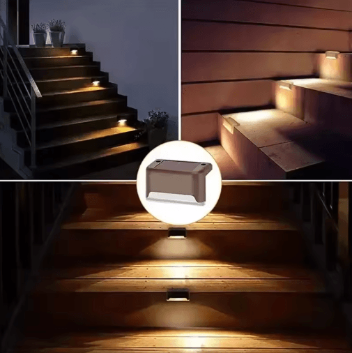 Solar LED Step Lights – 1/4/8/12-Pack Waterproof Outdoor Deck, Stair & Garden Lights