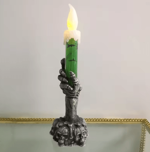 LED Skeleton Ghost Hand Candle Light – Luminous Halloween Horror Decoration & Party Prop
