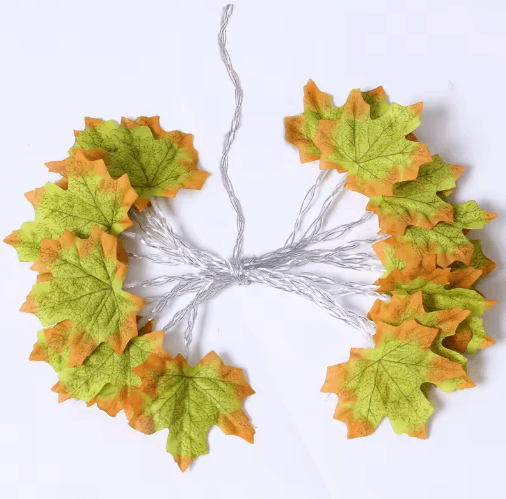 2/3/6M LED Maple Leaf String Lights – Autumn Garland for Halloween, Christmas & Party Decor
