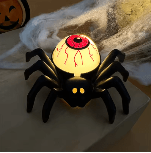 LED Spider Skull Halloween Candle Light – Plastic Horror Lamp for Haunted House, Bar & Party Decor