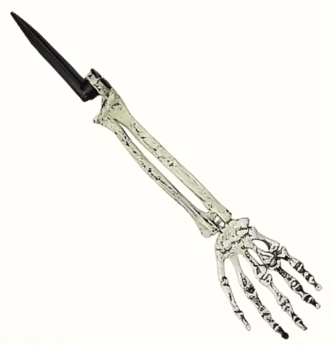 1/6-Piece Skeleton Bone Garden Stakes – Skull Head & Ghost Hand Halloween Yard Decorations