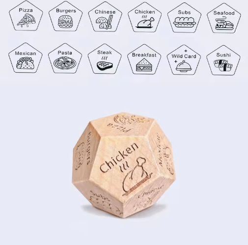 Food Decision Dice for Couples – Fun Date Night Gift for Him & Her