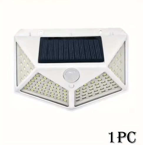 100-LED Solar Wall Light with PIR Motion Sensor