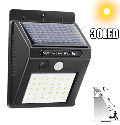 144-LED Solar Wall Light with PIR Motion Sensor