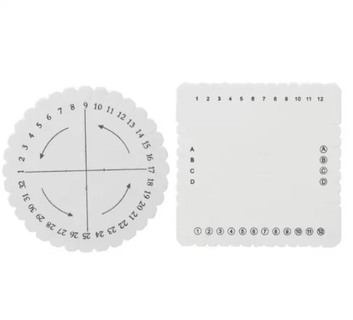 2PCS Round & Square Kumihimo Braiding Disc Set