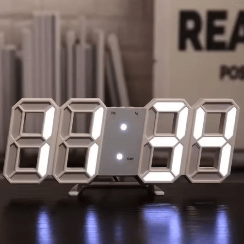3D LED Digital Wall Clock – Luminous USB-Powered Display for Modern Decor