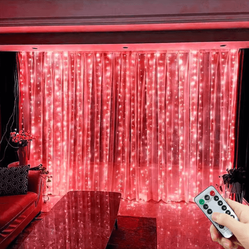 3M/6M USB LED Curtain Lights – 8-Mode Remote Control Fairy Lights