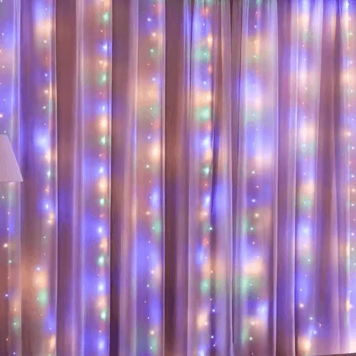 3M/6M USB LED Curtain Lights – 8-Mode Remote Fairy Garland