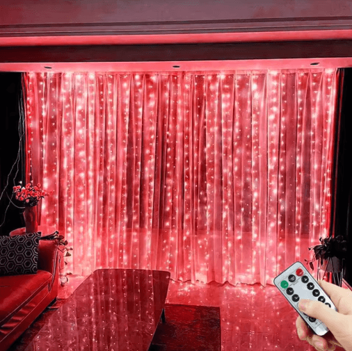 3M/6M USB LED Curtain Lights – 8-Mode Remote Fairy Lights for Ramadan & Events