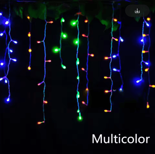 5M Christmas Waterfall LED Lights – Outdoor Curtain String Lights for Garden & Eaves
