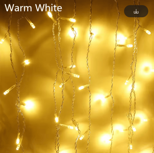 5M Christmas Waterfall LED Lights Outdoor Curtain String Lights for Garden & Eaves