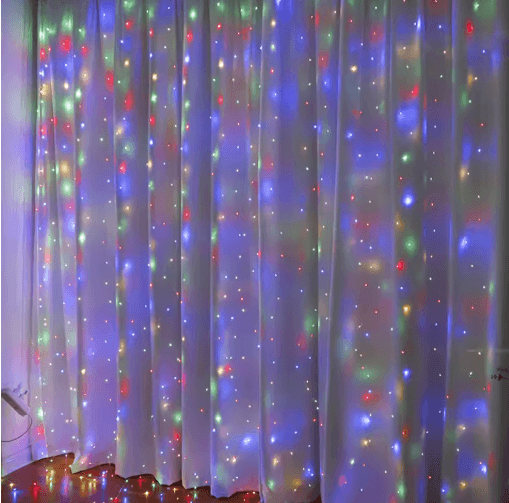 3x3M LED Window Curtain Lights – 8-Mode USB Fairy Lights with Remote