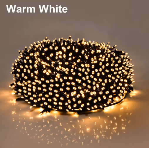 100–1000 LED Christmas Fairy Lights – 220V White, Warm & RGB String Lights