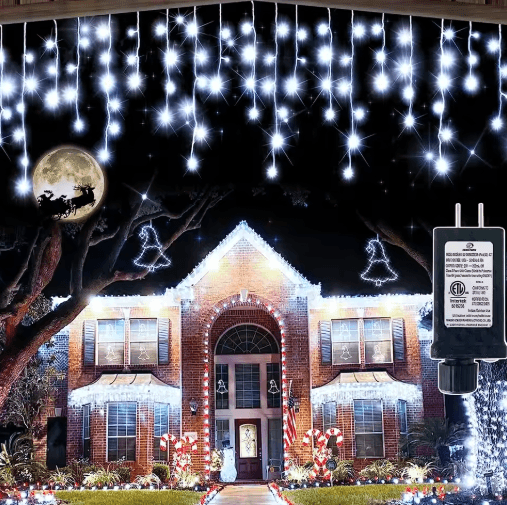 20M LED Icicle Curtain Lights – 864 LED Christmas & New Year Garland