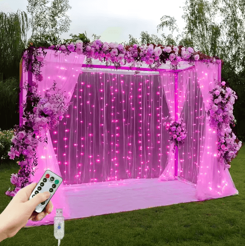 Valentines Day USB LED Curtain Lights – Remote Fairy Garland for Romantic Decor