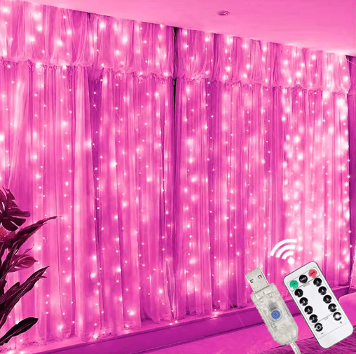 3x3M/6x3M Ramadan LED Curtain Lights – USB Remote Fairy Garland