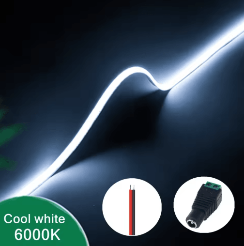 3mm Ultra-Thin COB LED Strip – 12V Dimmable High-Density Flexible Lighting