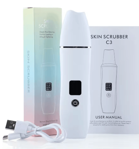 Ultrasonic Skin Scrubber – EMS Facial Cleansing & Massage Spatula
