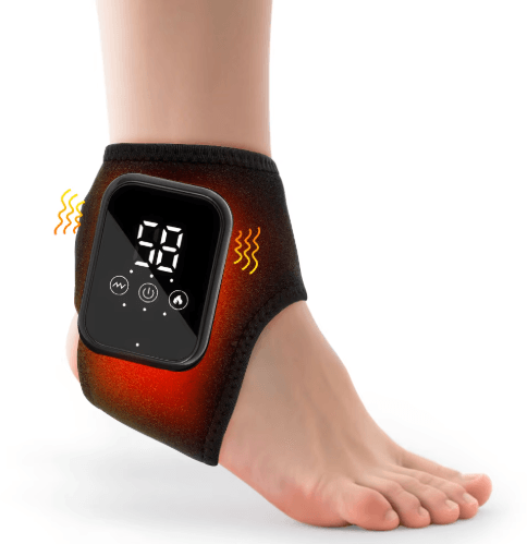 Electric Heated Foot & Ankle Massager Vibration Hot Compress Wrap