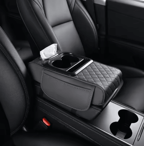5-in-1 Car Armrest Cushion with Cup Holder and Storage Organizer
