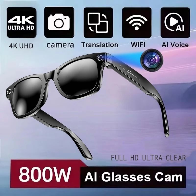 AI Smart Camera Translation Sunglasses with HD Recording