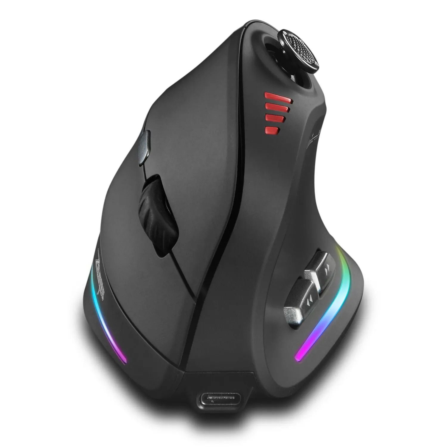 ZELOTES F18 Vertical Ergonomic Wireless Gaming Mouse with Bluetooth High DPI Control